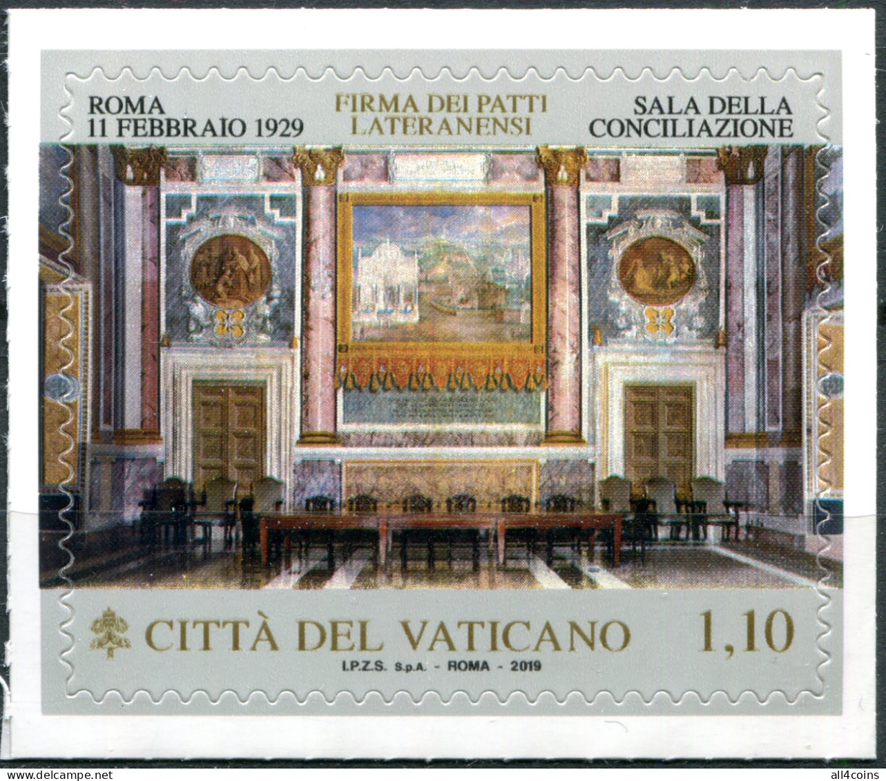 Vatican 2019. 90th Anniversary Of The Lateran Accords (MNH OG) Stamp - Ungebraucht