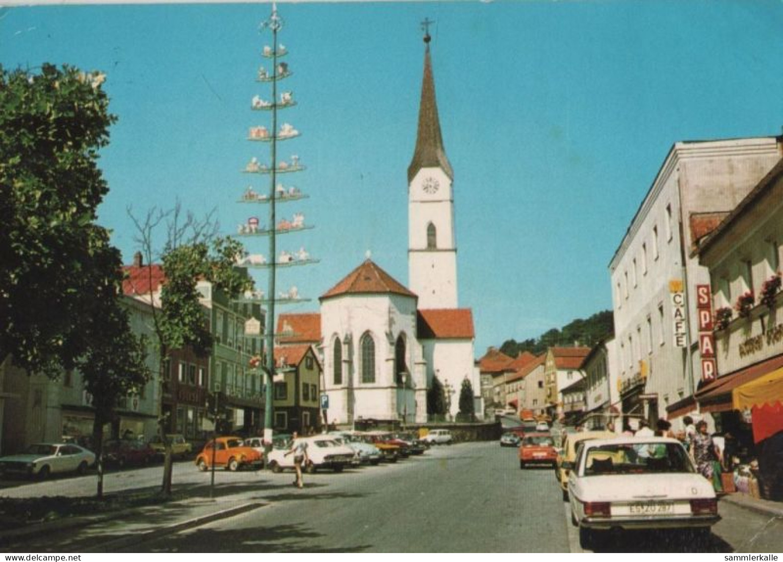89889 - Schönberg - Marktplatz Mit Maibaum - 1982 - Freyung