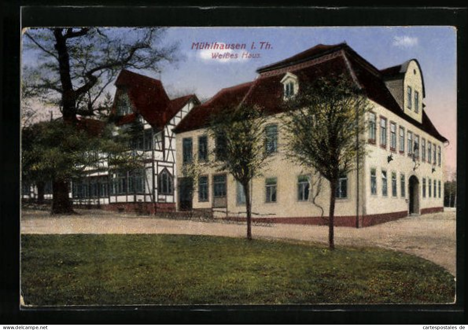 AK Mühlhausen I. Th., Gasthof Weisses Haus  - Muehlhausen