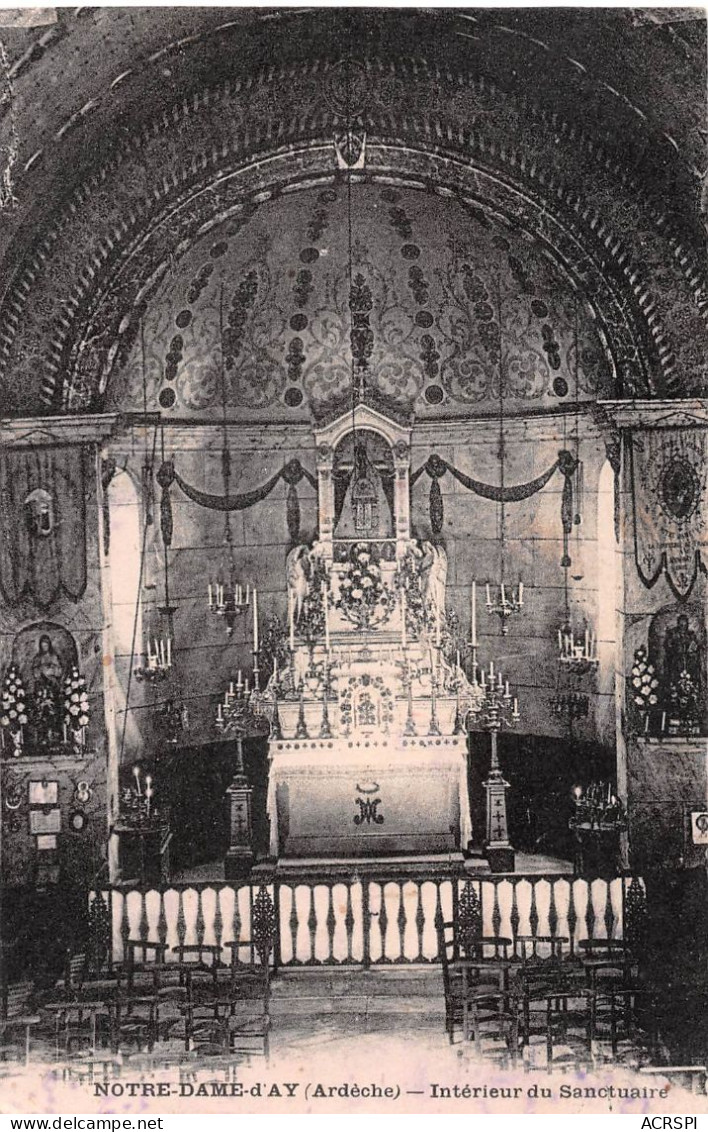 07 Notre Dame D'AY  Vierge Noire   Intérieur Du Sanctuaire    (Scan R/V) N°   63   \MS9009 - Vallon Pont D'Arc