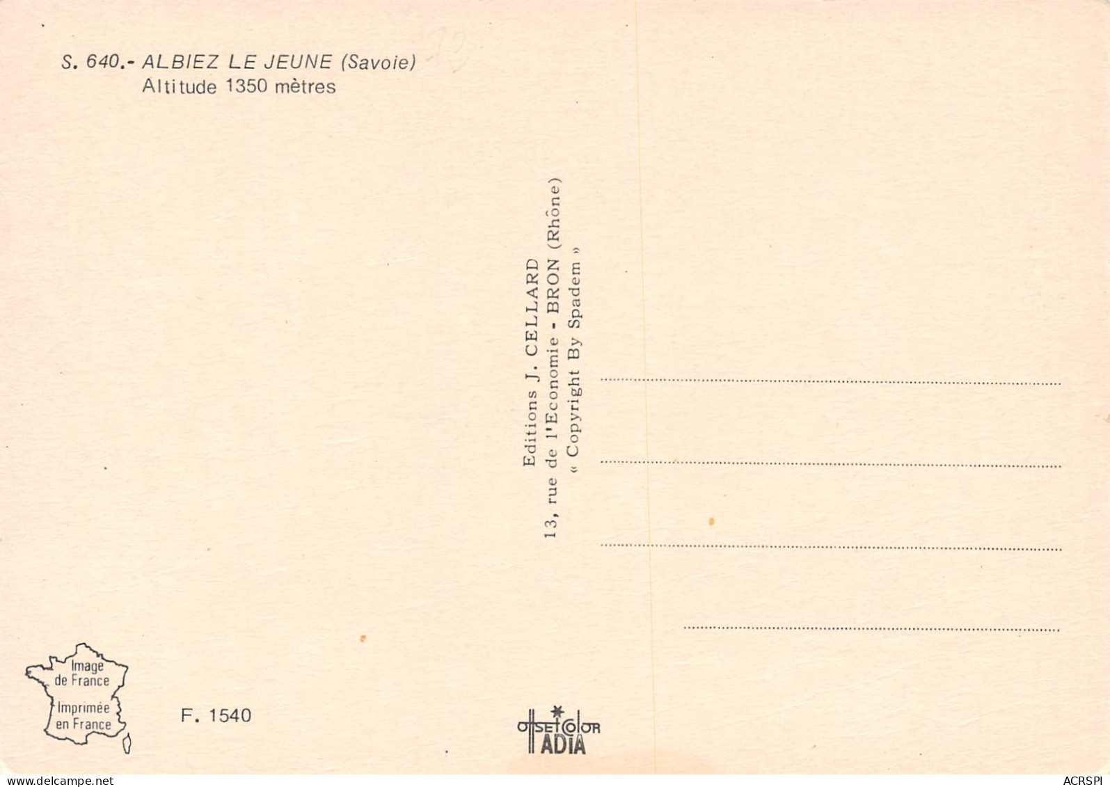 73 Albiez-le-Jeune Vue Générale Panoramique   (Scan R/V) N°   49   \MS9046 - Saint Jean De Maurienne