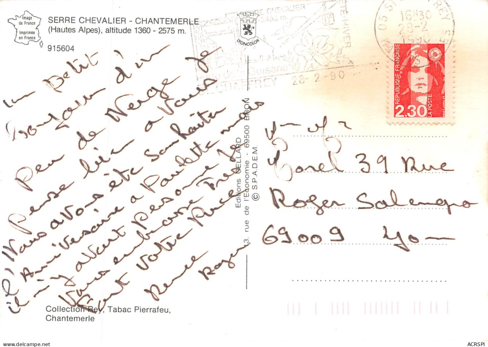 05 SERRE-CHEVALIER  CHANTEMERLE  La Station Vue Aérienne D'ensemble  (Scan R/V) N°   22   \MS9055 - Serre Chevalier