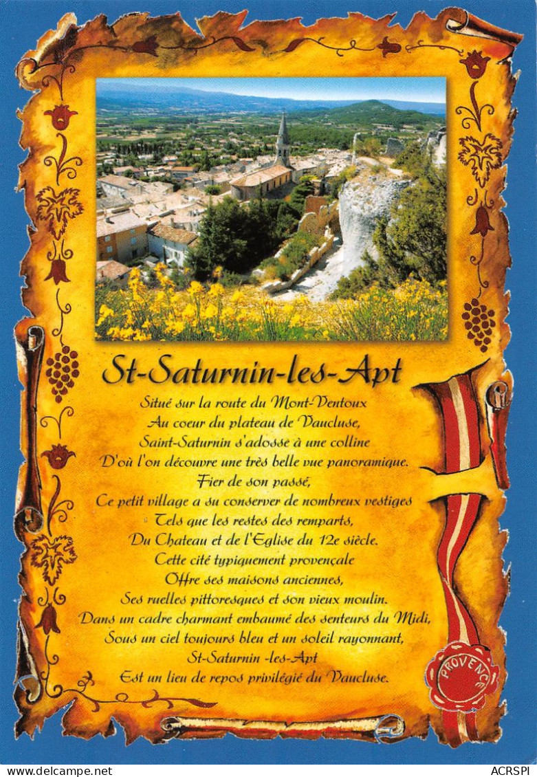 84 Saint-Saturnin-Lès-Apt   (Scan R/V) N°   46   \MS9076 - Gordes