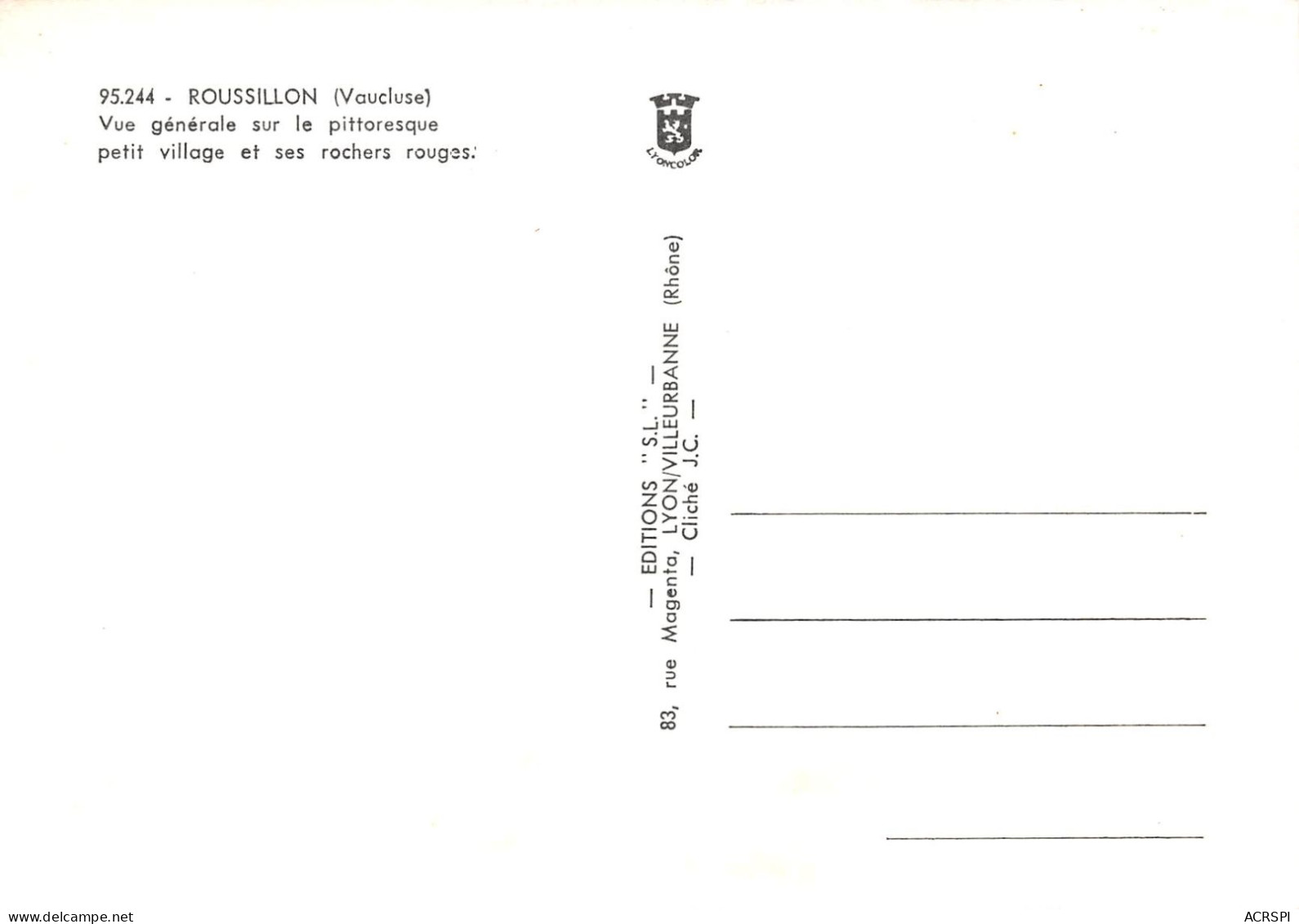84 ROUSSILLON  Vue Générale          (Scan R/V) N°   3   \MS9077 - Apt