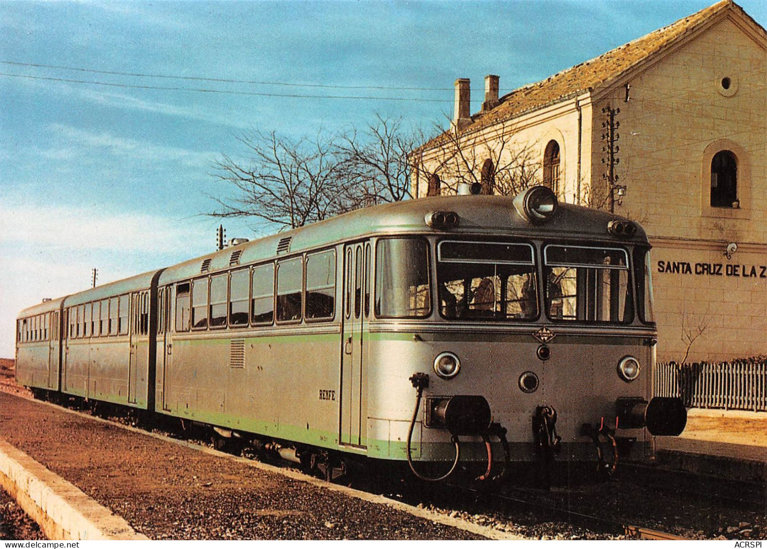 Estación De Tren Santa Cruz De La Zarza Schienenbus Bauart Uerdingen Krefeld      (Scan R/V) N°   2   \MS9072 - Gares - Avec Trains