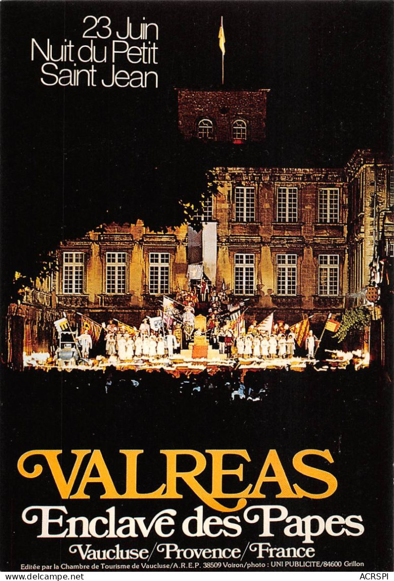 84 VALREAS  Nuit Du Petit Saint-Jean                (Scan R/V) N°   2   \MS9080 - Valreas
