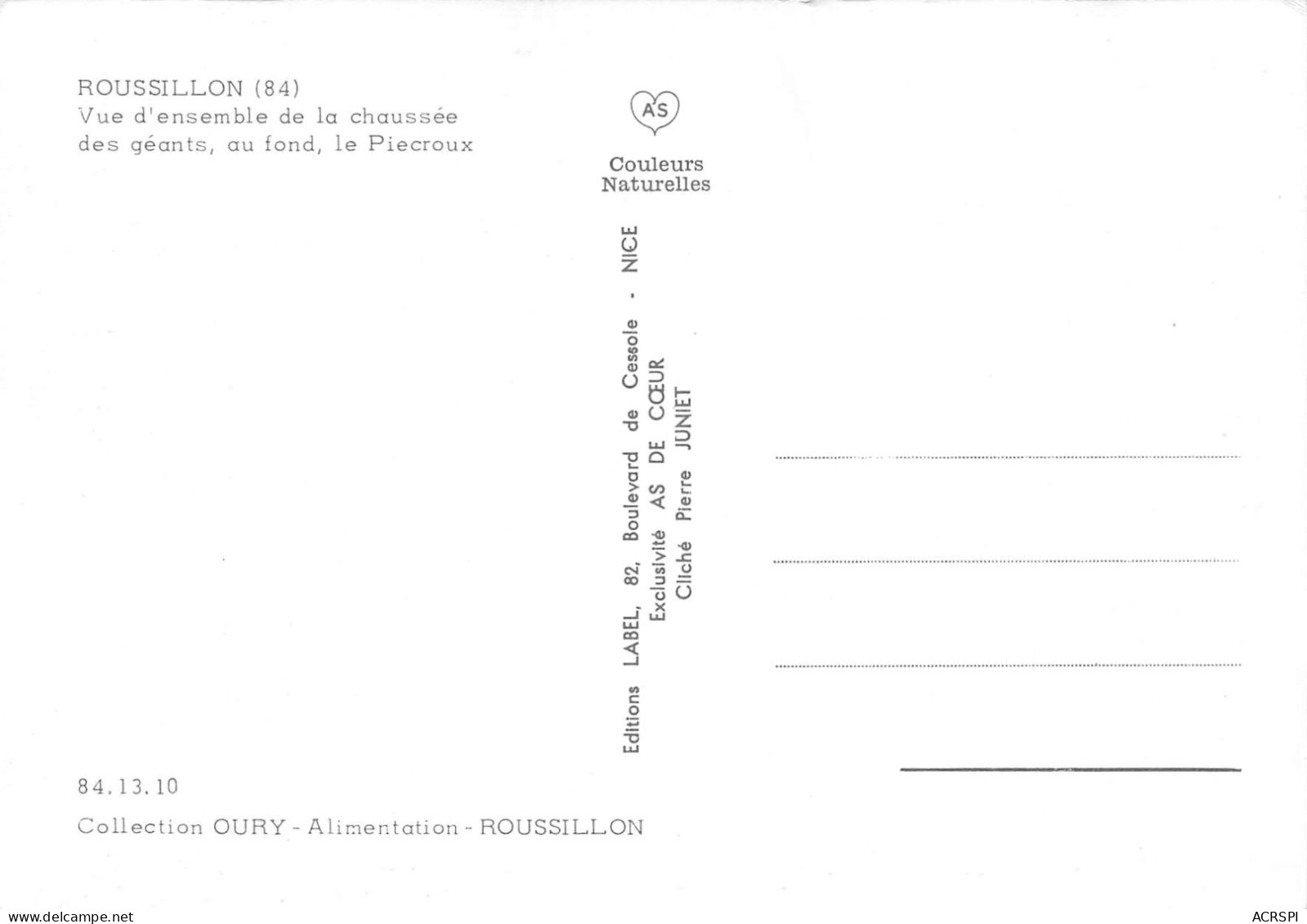 84 ROUSSILLON  lot de 14 cartes des Ocres               (Scan R/V) N°   1   \MS9077