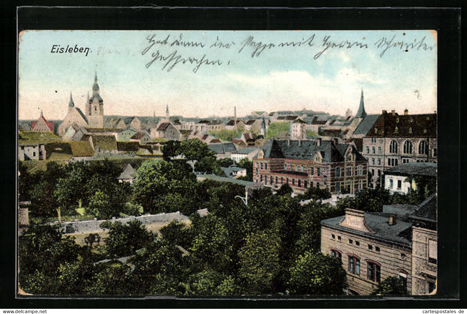 AK Eisleben, Teilansicht Aus Der Vogelschau  - Lutherstadt Eisleben