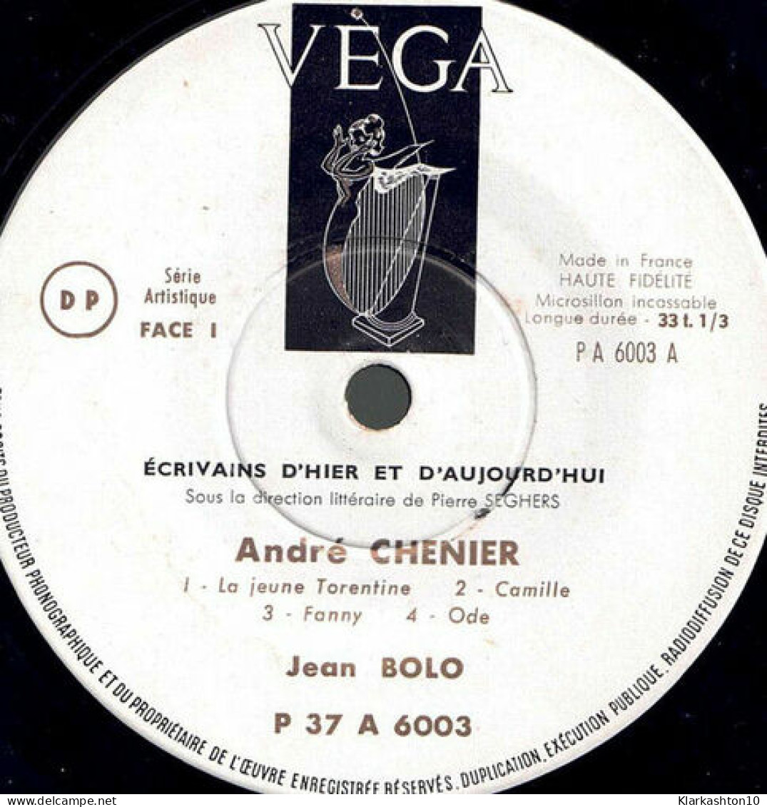 Andre Chénier Dit Par Jean Bolo - Ohne Zuordnung