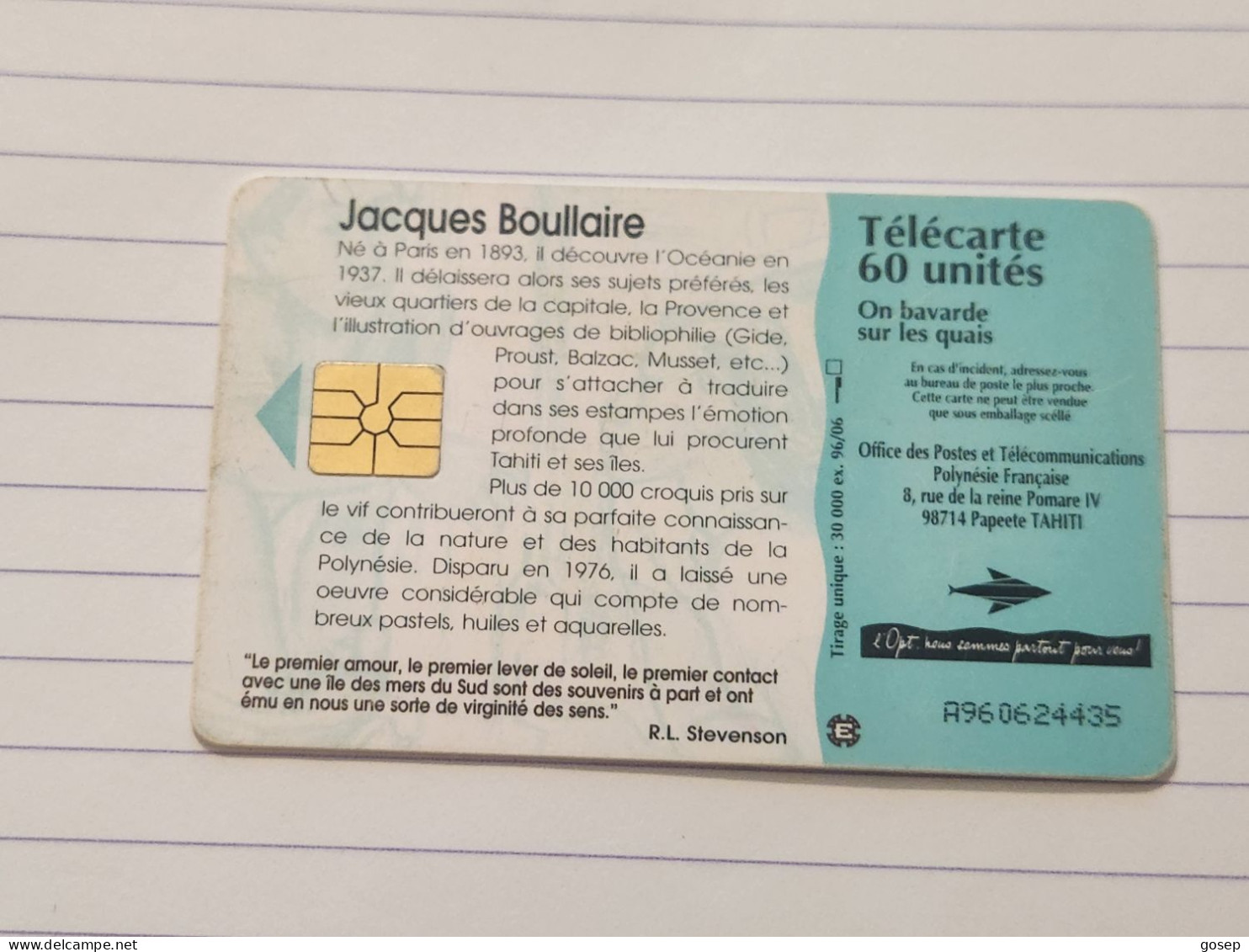 French Polynesia-(FP-045)-On Bavarde Sur Les-(20)(A960624435)-(60units)-(tirage-30.000)-used Card+1card Prepiad Free - Französisch-Polynesien