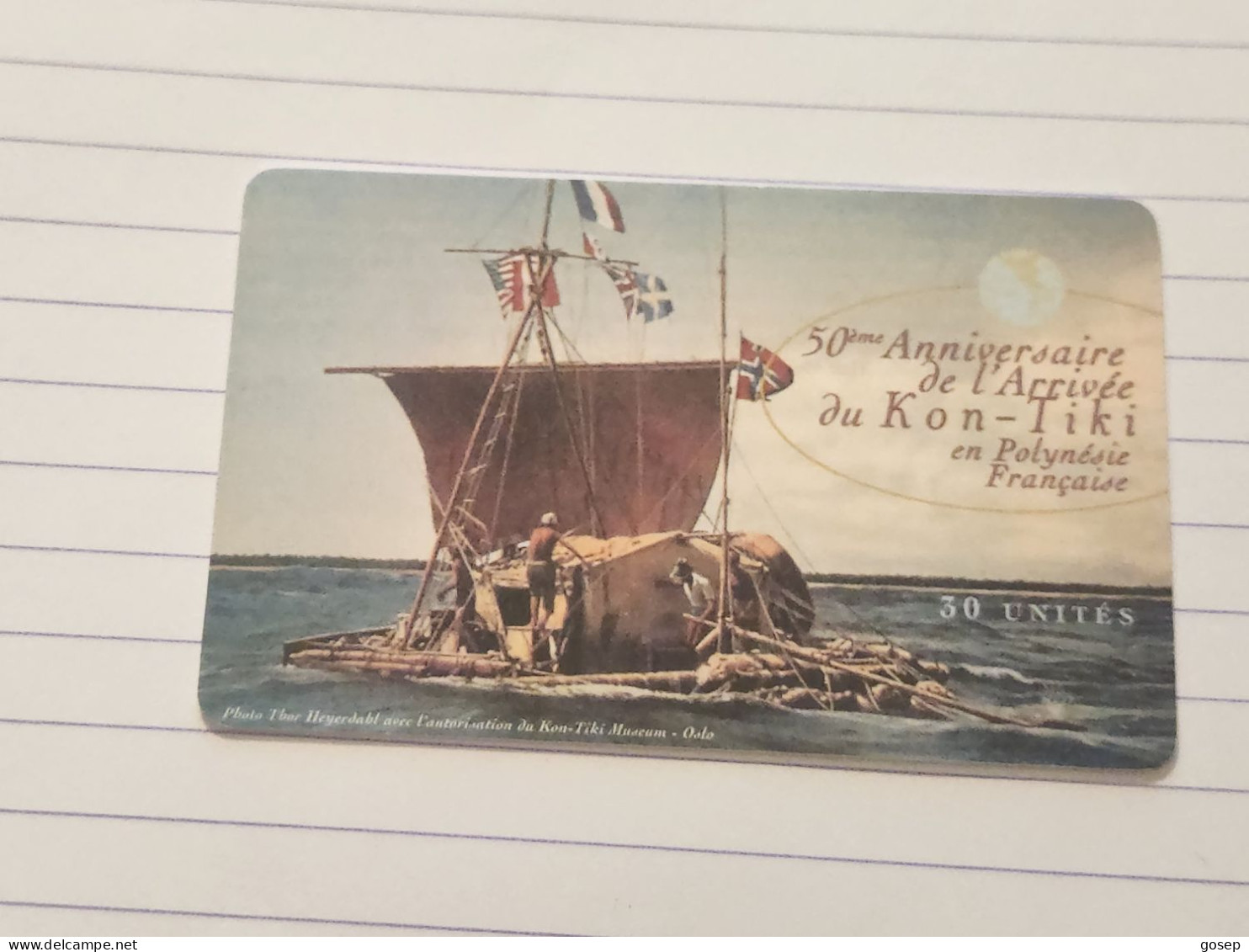 French Polynesia-(FP-060)-OKON-TIKI-(21)(A970620863)-(30units)-(tirage-30.000)-used Card+1card Prepiad Free - Frans-Polynesië