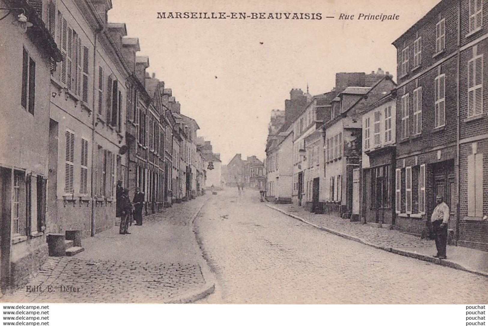  B2-60) MARSEILLE EN BEAUVAISIS (OISE) RUE PRINCIPALE - (  ANIMEE - HABITANTS - 2 SCANS ) - Marseille-en-Beauvaisis