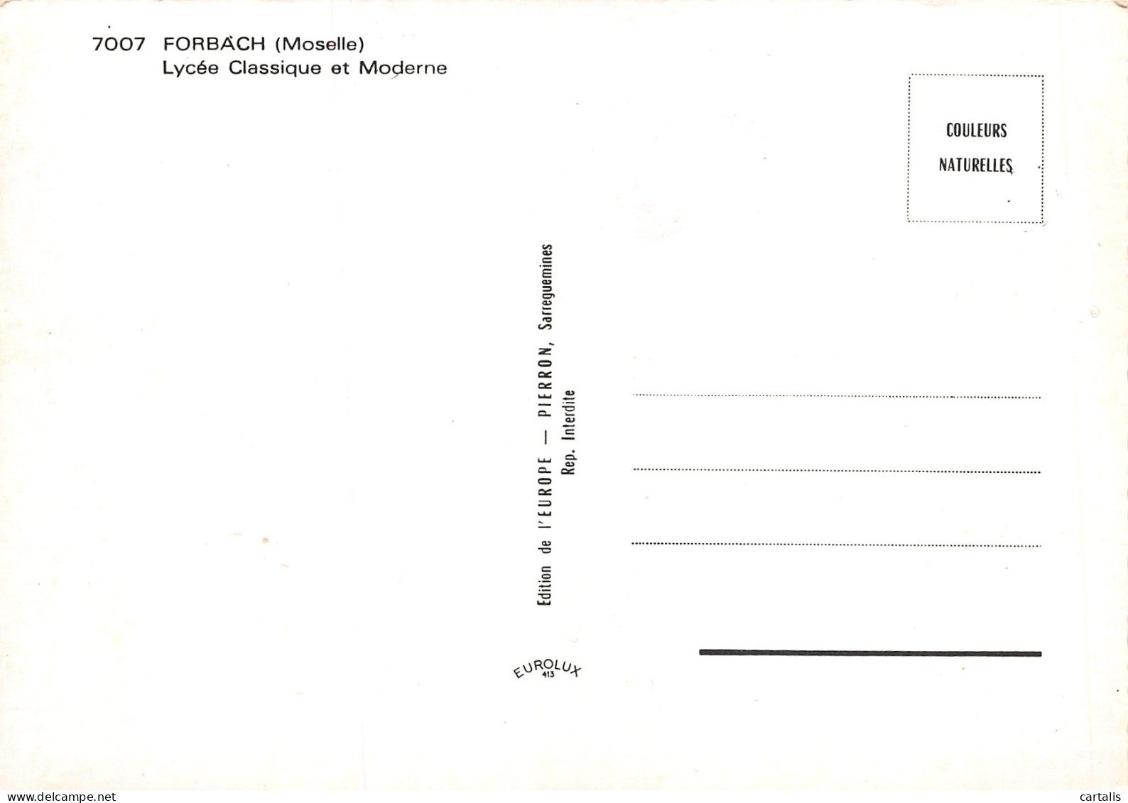 57-FORBACH-N°C-3661-D/0295 - Forbach