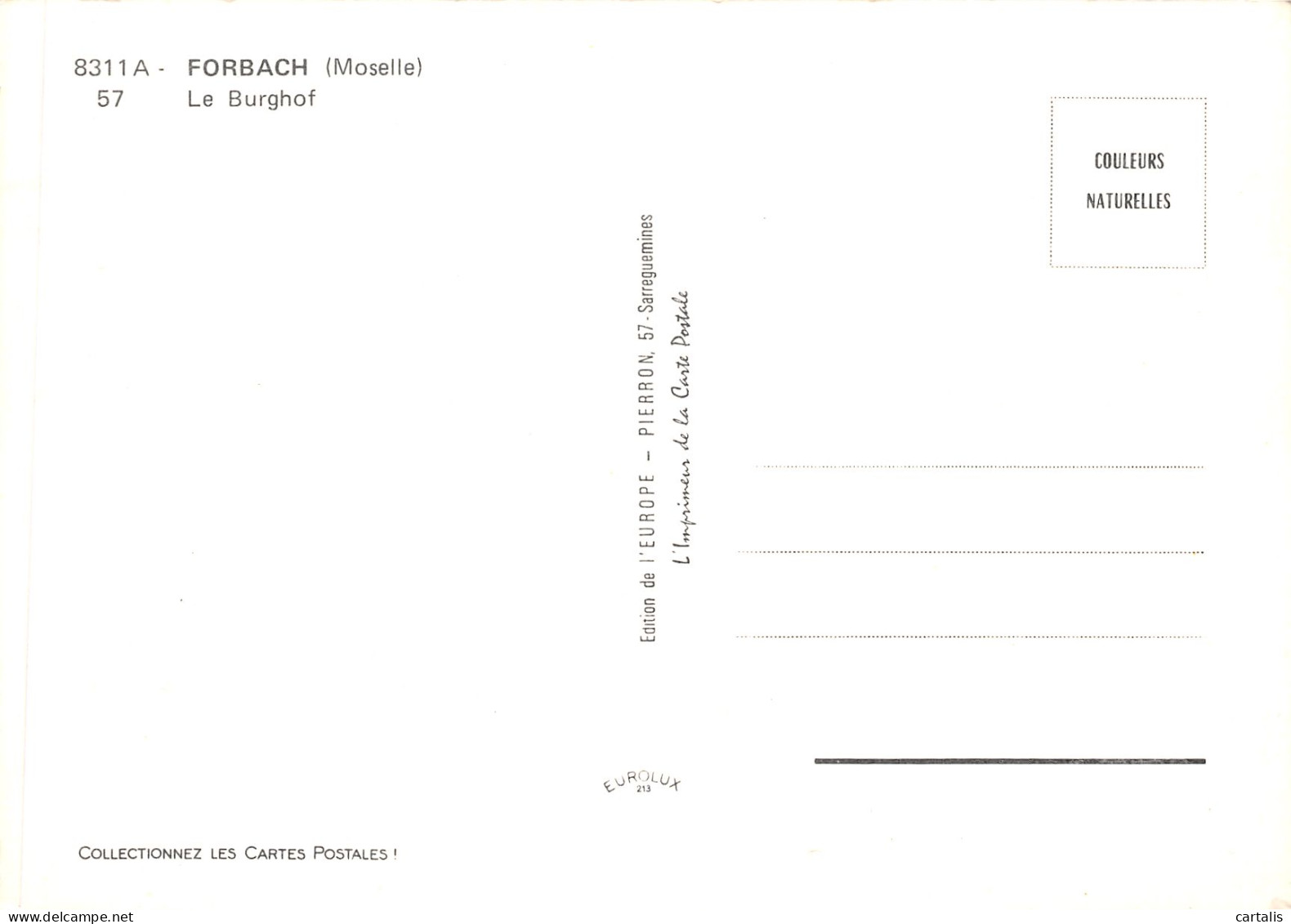 57-FORBACH-N°C-3662-A/0305 - Forbach