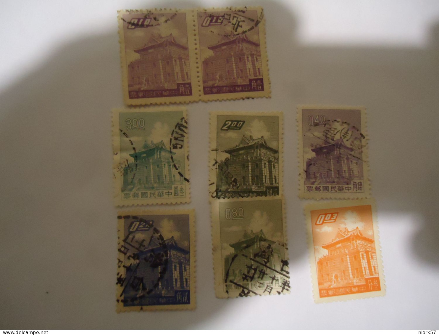 TAIWAN   USED    8  STAMPS  BUILDING - Andere & Zonder Classificatie