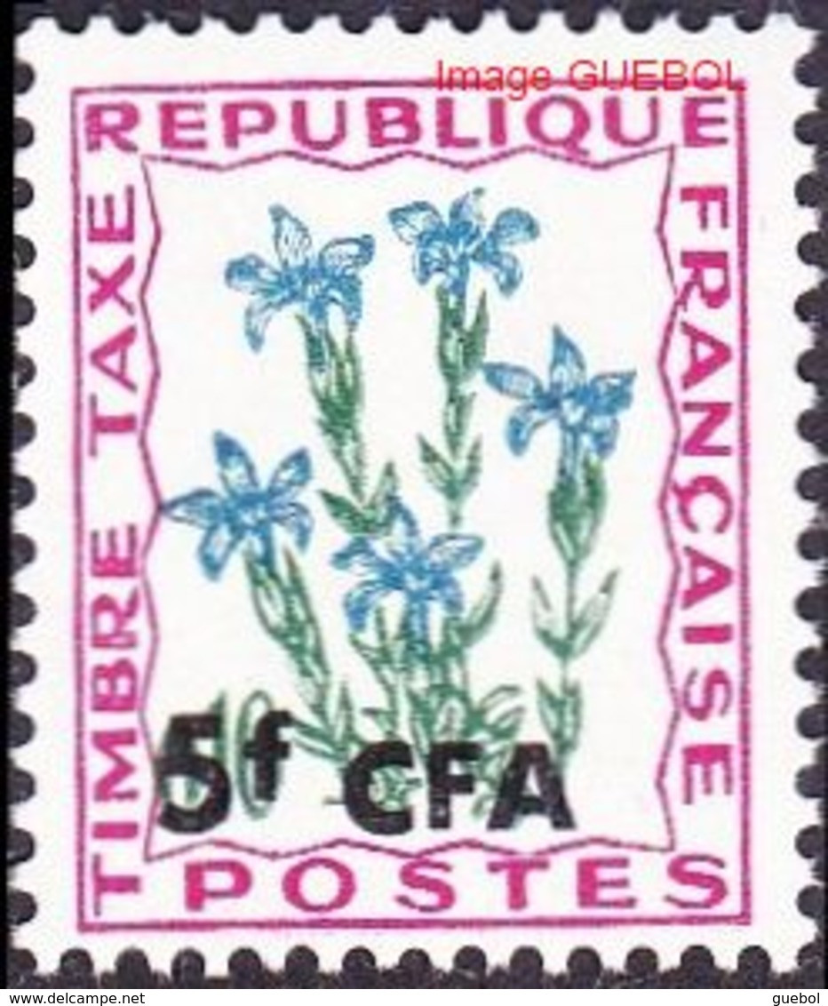 Réunion N° Taxe 49 ** Fleur Des Champs - La Gentiane - Le 5frs CFA - Segnatasse