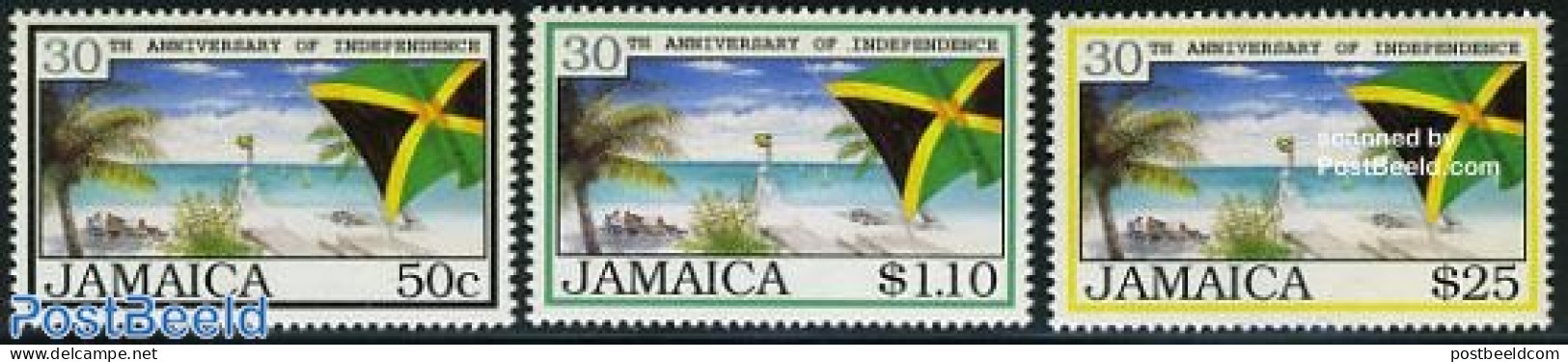 Jamaica 1992 Independence 3v, Mint NH, History - Flags - Jamaica (1962-...)