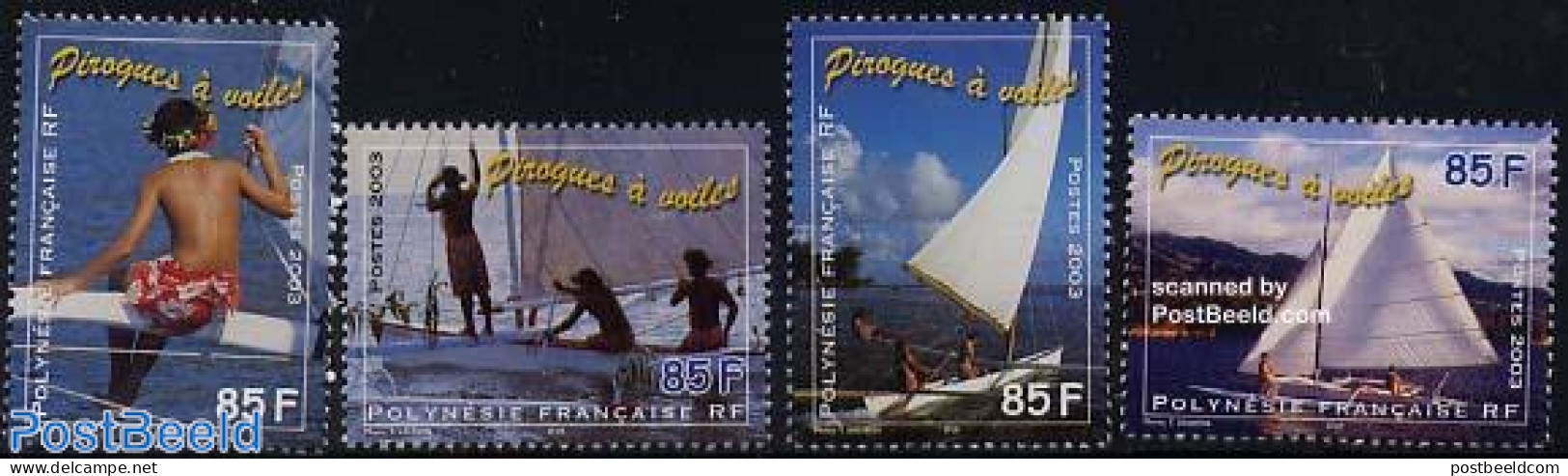 French Polynesia 2003 Sailing Ships 4v, Mint NH, Sport - Transport - Sailing - Ships And Boats - Neufs