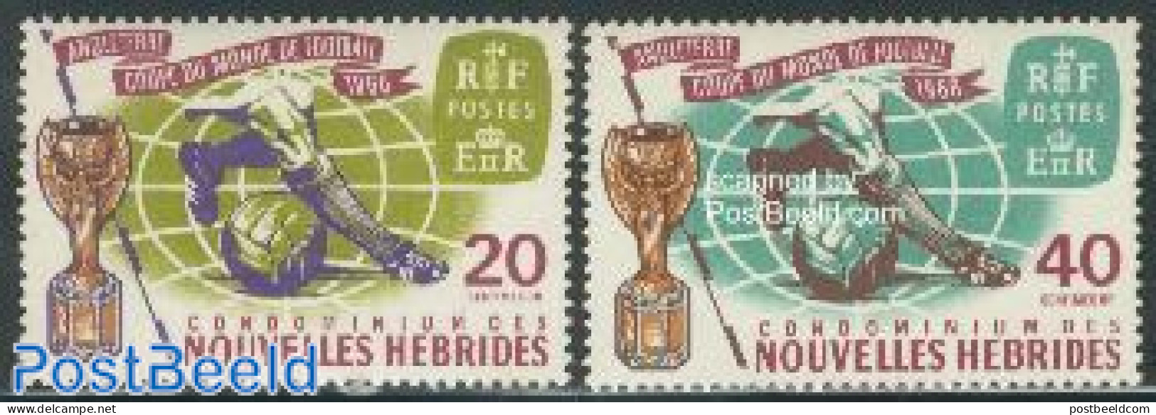 New Hebrides 1966 World Cup Football 2v F, Mint NH, Sport - Football - Unused Stamps