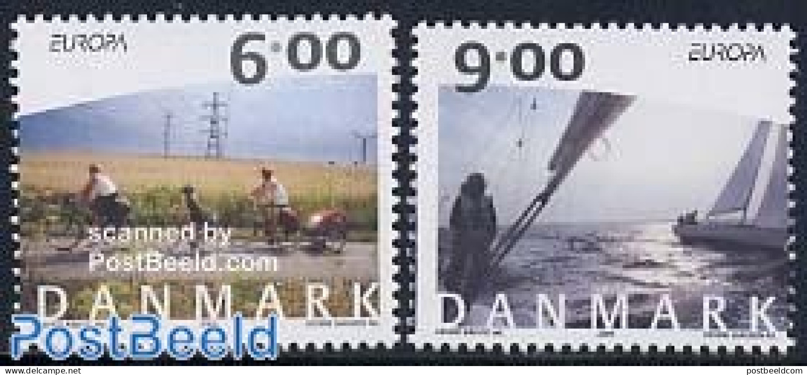 Denmark 2004 Europa 2v, Mint NH, History - Sport - Transport - Various - Europa (cept) - Cycling - Ships And Boats - M.. - Unused Stamps