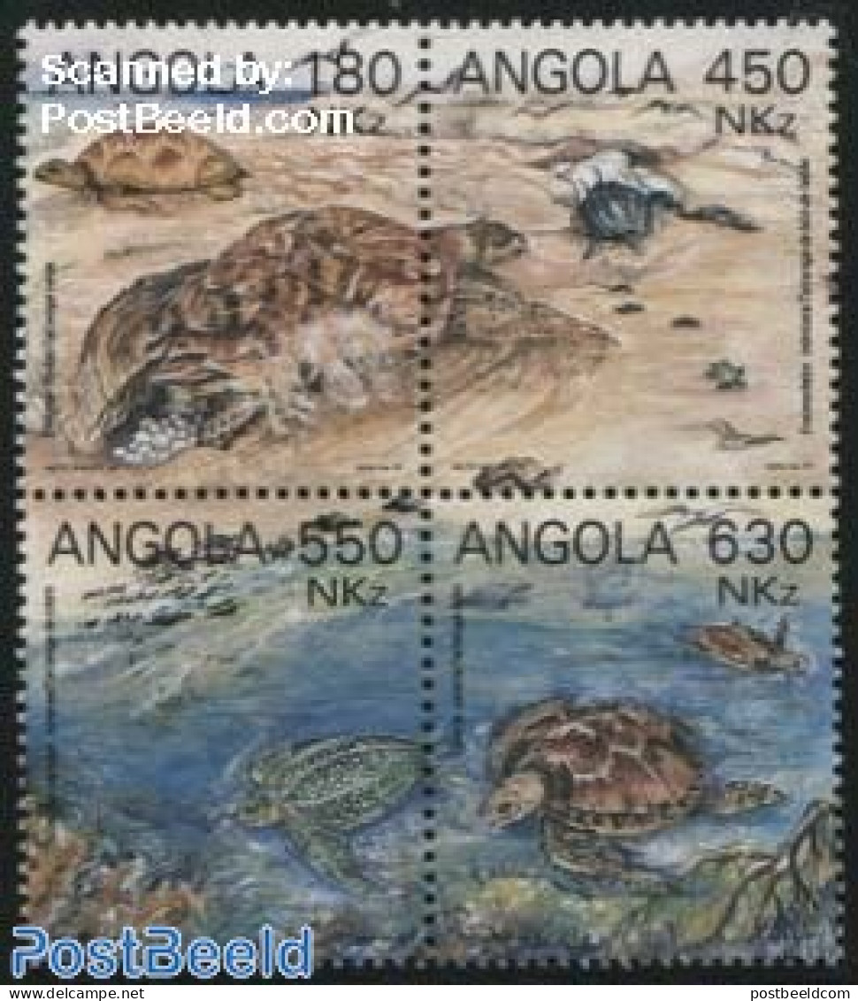 Angola 1993 Turtles 4v [+], Mint NH, Nature - Reptiles - Turtles - Angola
