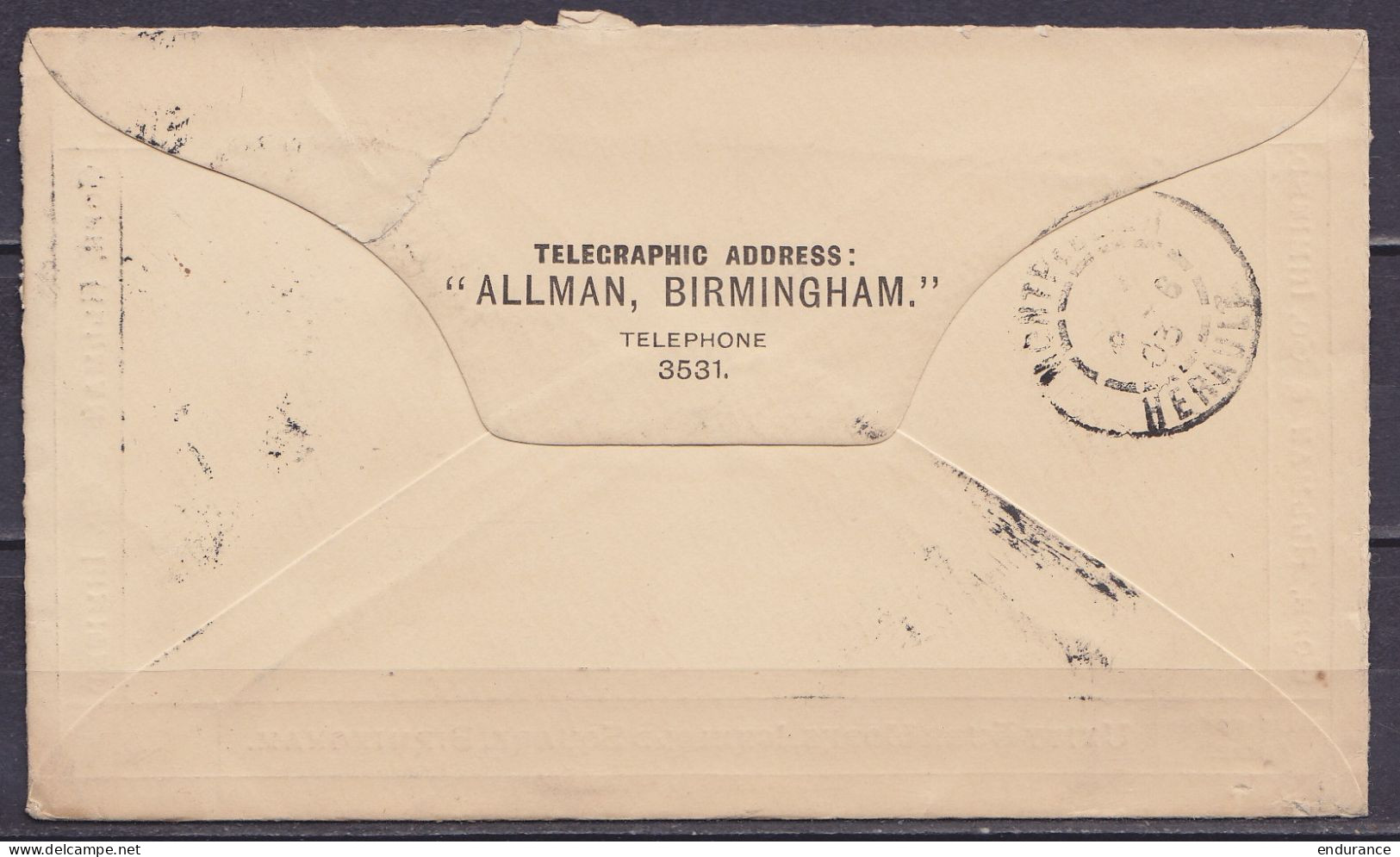 L. "Cope, Allman & Co Ltd" Affr. 2½d (N°106+2x107) Càd BIRMINGHAM /JU 17 1903 Pour MONTPELLIER (au Dos: Càd Arrivée MONT - Storia Postale