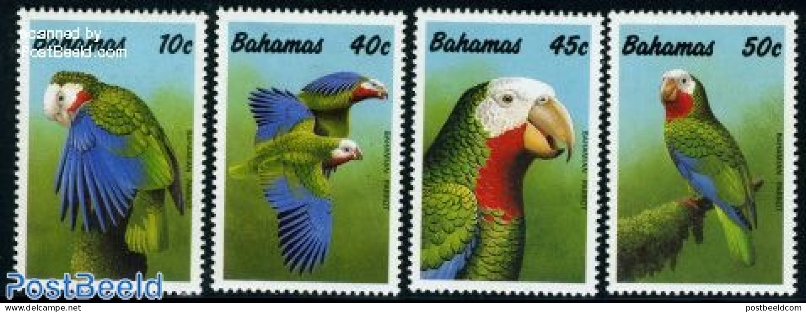 Bahamas 1990 Parrots 4v, Mint NH, Nature - Birds - Parrots - Sonstige & Ohne Zuordnung