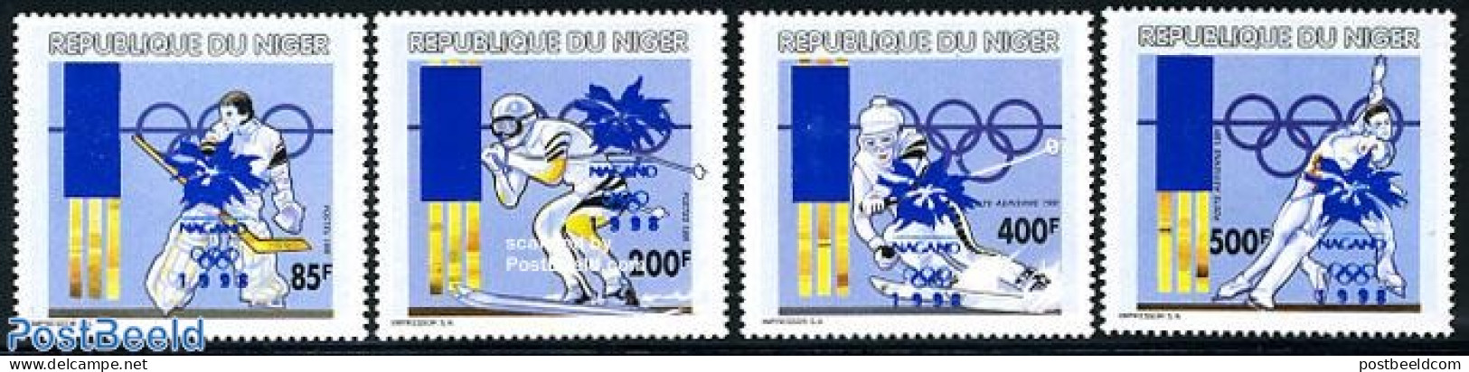 Niger 1996 Olympic Winter Games 4v, Mint NH, Sport - Olympic Winter Games - Skiing - Sci