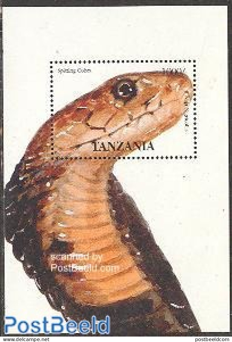 Tanzania 1995 Spitting Cobra S/s, Mint NH, Nature - Reptiles - Snakes - Tanzanie (1964-...)