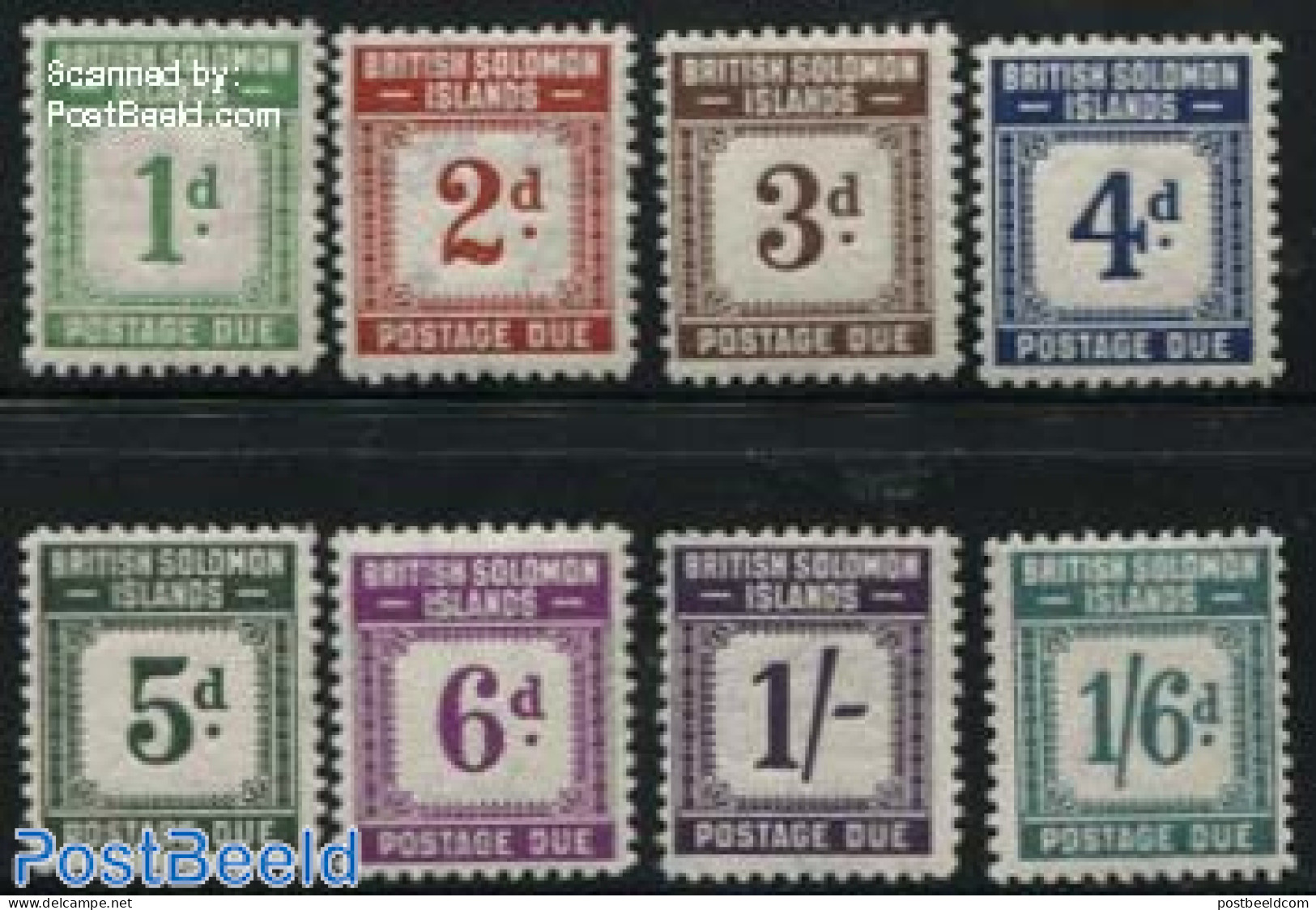 Solomon Islands 1940 Postage Due 8v, Unused (hinged) - Salomon (Iles 1978-...)