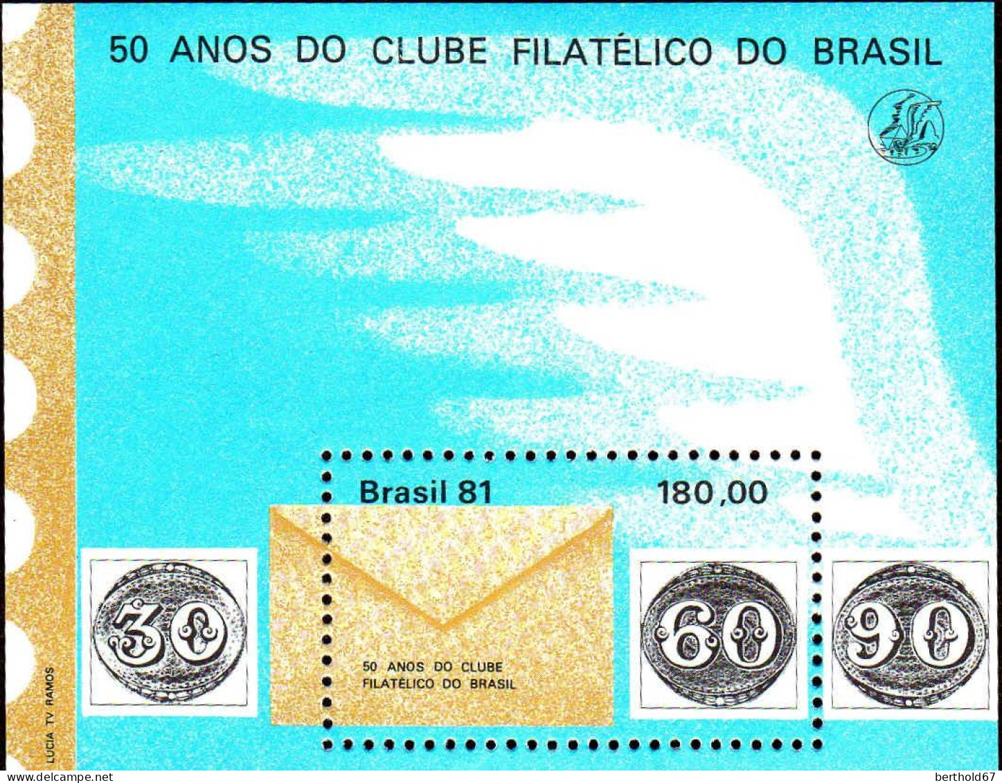 Brésil Bloc N** Yv:46 Mi:47 50 Anos Do Clubo Filatélica Do Brasil - Blokken & Velletjes