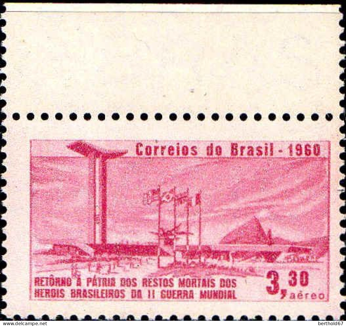 Brésil Avion N** Yv: 92 Mi:995 Herois Brasileiros Da 2.guerra Mundial Bord De Feuille - Poste Aérienne