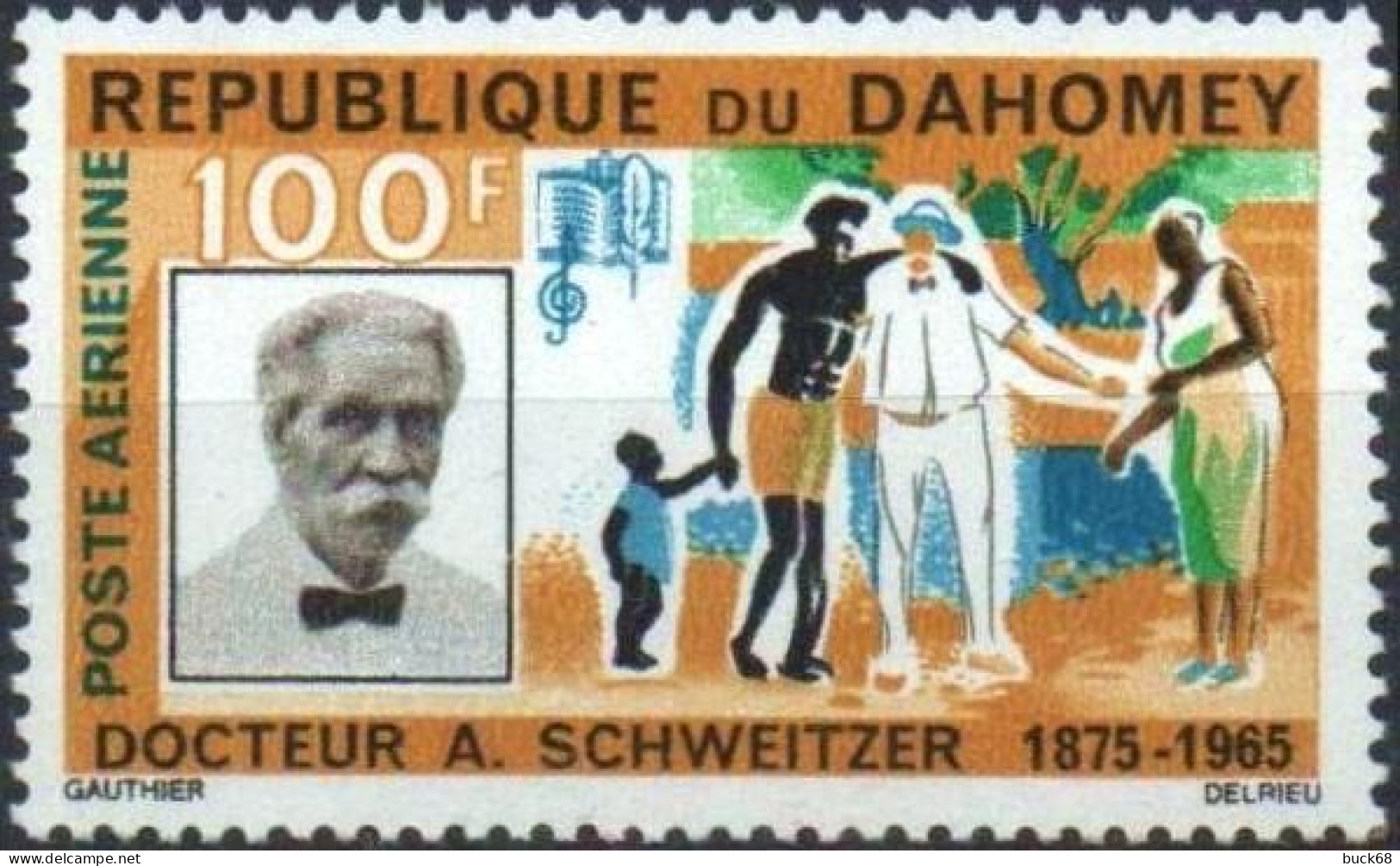 DAHOMEY Pa 35 ** MNH Docteur Albert SCHWEITZER (1875-1965) Hôpital De Lambaréné Et Ogooué - Albert Schweitzer