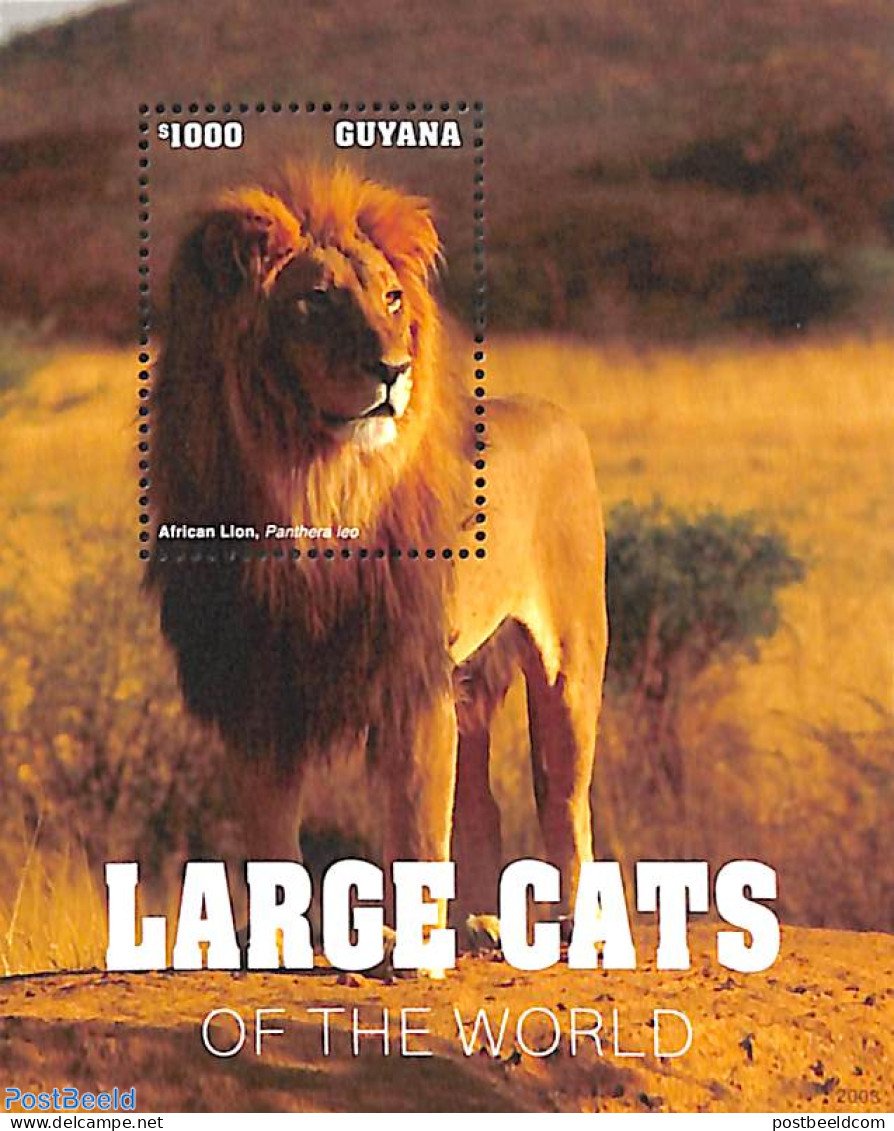 Guyana 2020 Large Cats S/s, Mint NH, Nature - Cat Family - Guyana (1966-...)