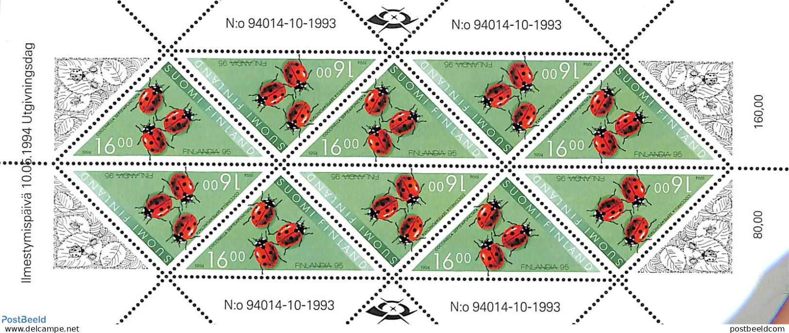 Finland 1994 Insects M/s, Mint NH, Nature - Insects - Nuevos