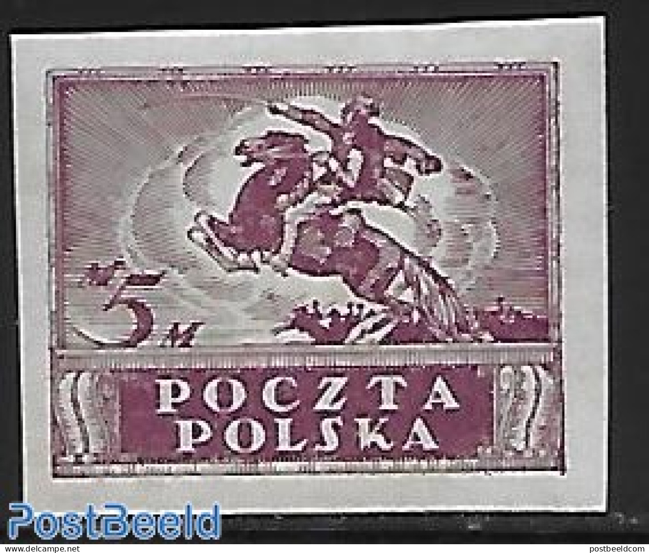 Poland 1919 Stamp Out Of Set, Unused (hinged), Nature - Horses - Neufs