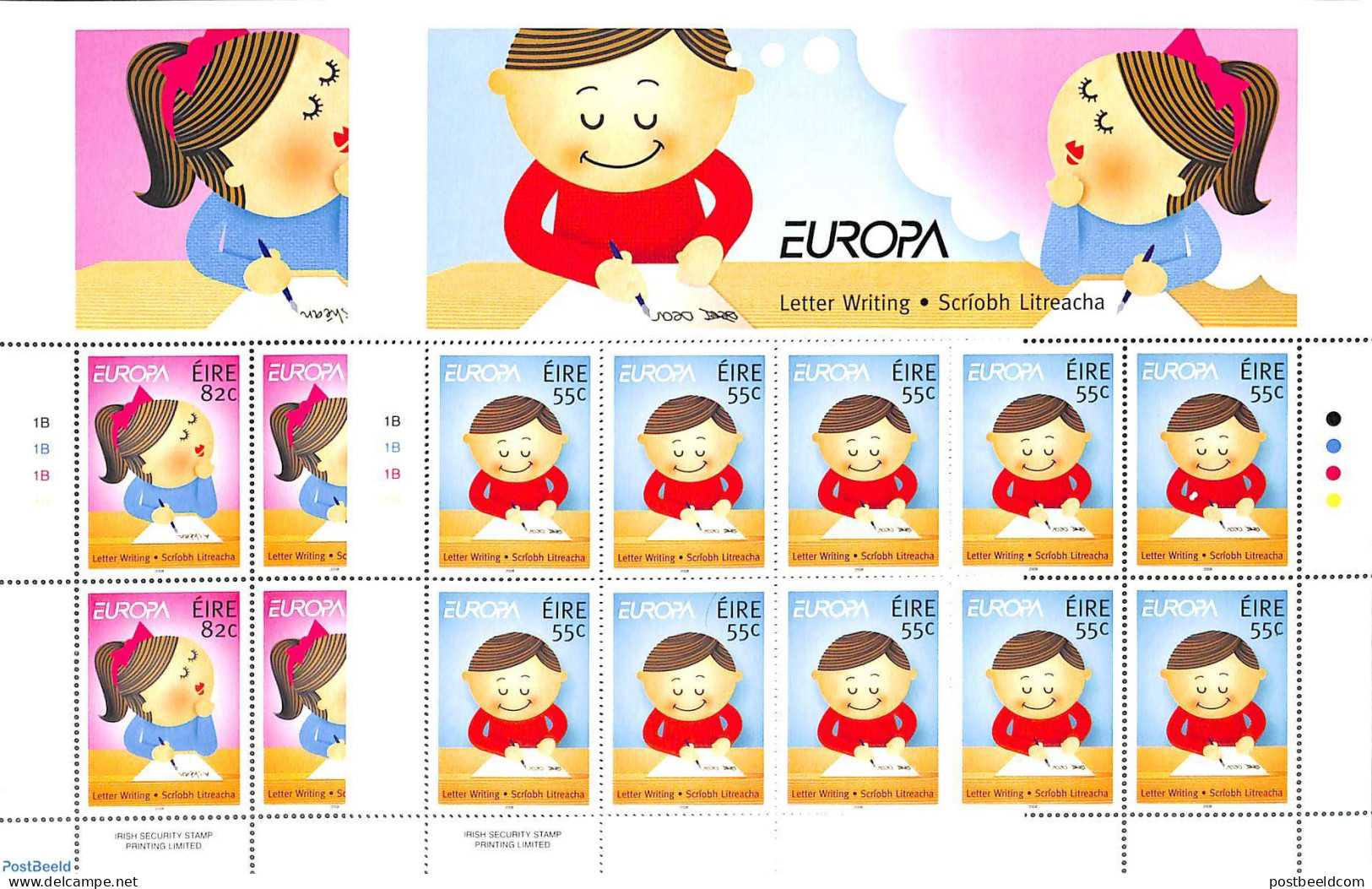 Ireland 2008 Europa, Letter Writing 2 M/s, Mint NH, History - Europa (cept) - Unused Stamps