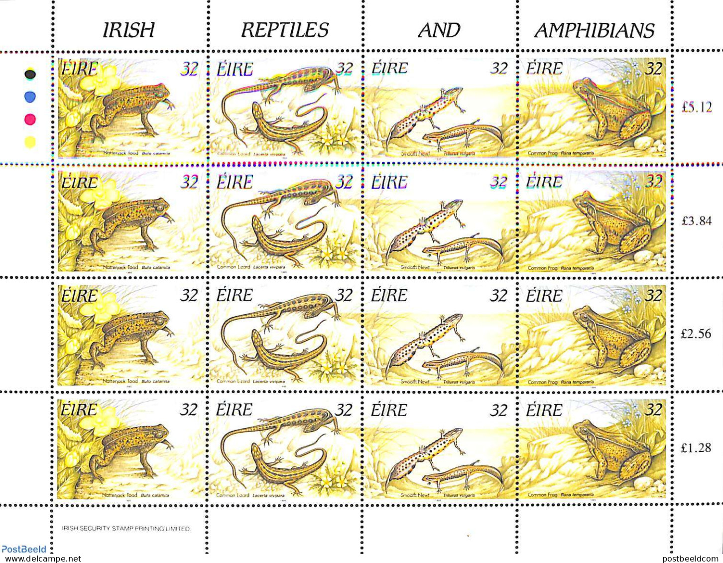 Ireland 1995 Reptiles M/s, Mint NH, Nature - Frogs & Toads - Reptiles - Ongebruikt