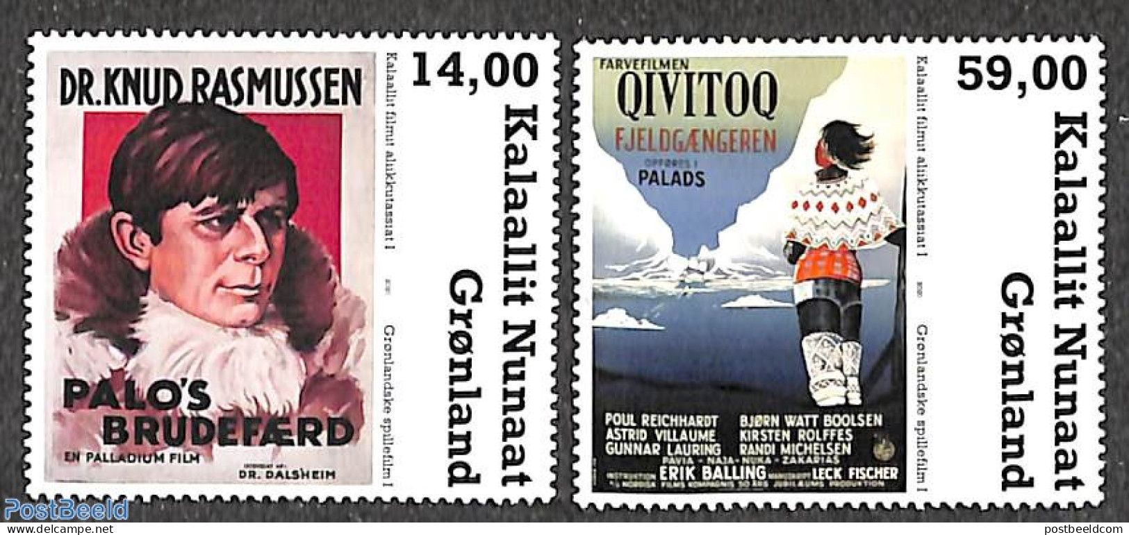 Greenland 2020 Greenlandic Movies 2v, Mint NH, Performance Art - Film - Art - Poster Art - Nuovi