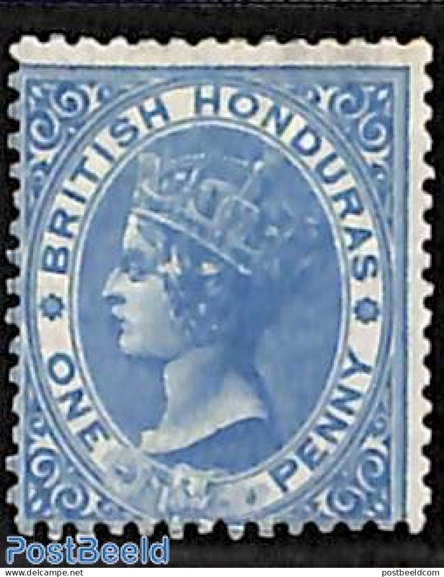 Belize/British Honduras 1865 One Penny, Unused Without Gum, Unused (hinged) - British Honduras (...-1970)