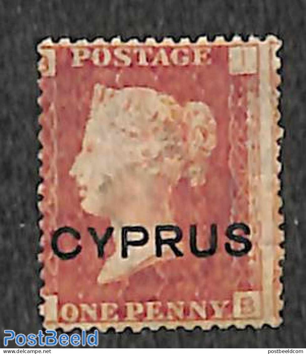 Cyprus 1880 One Penny, Plate 201, Mint NH - Unused Stamps