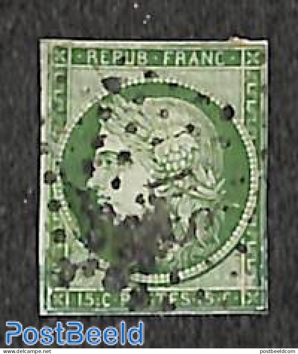 France 1849 15c Green, Used, Used Stamps - Usados