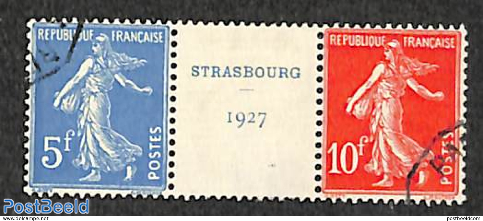 France 1927 Strasbourg 1927 [:T:] From S/s, Used, Used Stamps - Oblitérés
