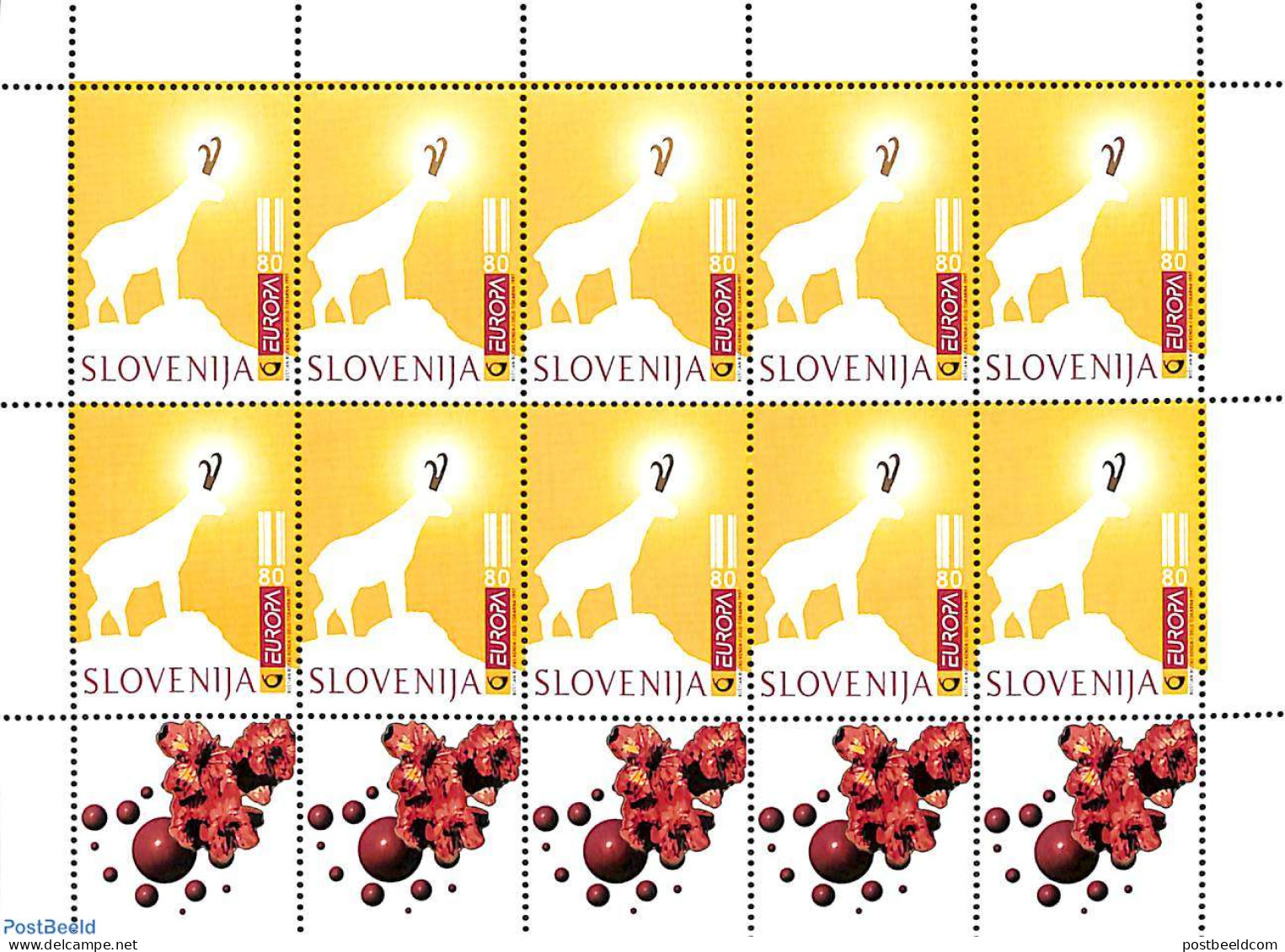 Slovenia 1997 Europa M/s, Mint NH, History - Nature - Europa (cept) - Animals (others & Mixed) - Art - Fairytales - Fairy Tales, Popular Stories & Legends