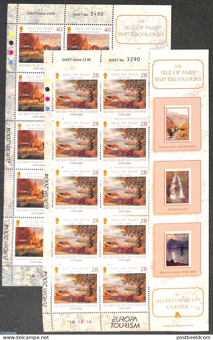 Isle Of Man 2004 Europa 2 M/s, Mint NH, History - Europa (cept) - Art - Paintings - Isola Di Man