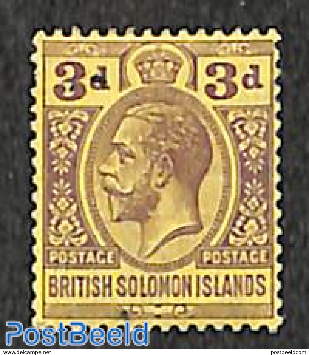 Solomon Islands 1914 3d, Stamp Out Of Set, Unused (hinged) - Salomon (Iles 1978-...)