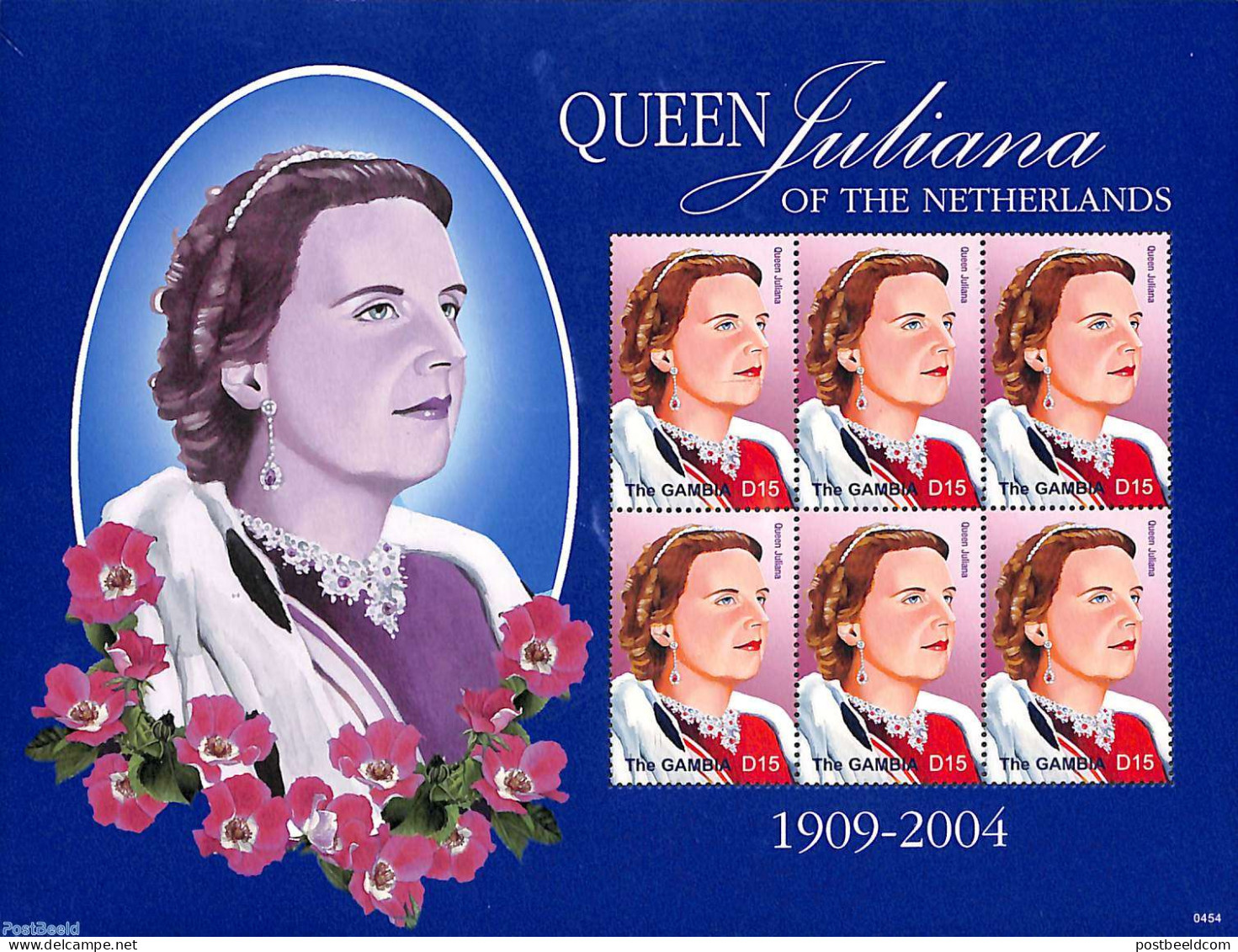 Gambia 2006 Queen Juliana M/s, Mint NH, History - Kings & Queens (Royalty) - Netherlands & Dutch - Familles Royales