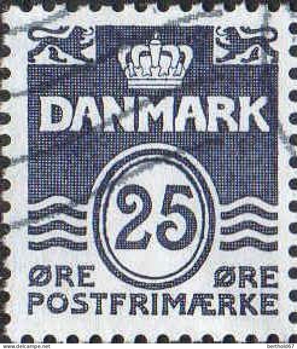 Danemark Poste Obl Yv: 966 Mi:963 Postfrimærke Chiffre Sous Couronne (Lign.Ondulées) - Gebraucht