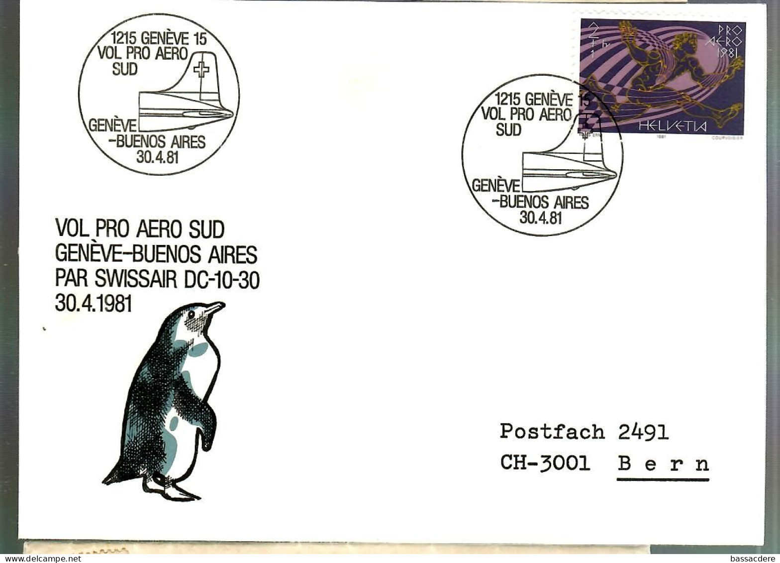 79384 -  SWISSAIR -  GENEVE  -  BUENOS AIRES - Lettres & Documents
