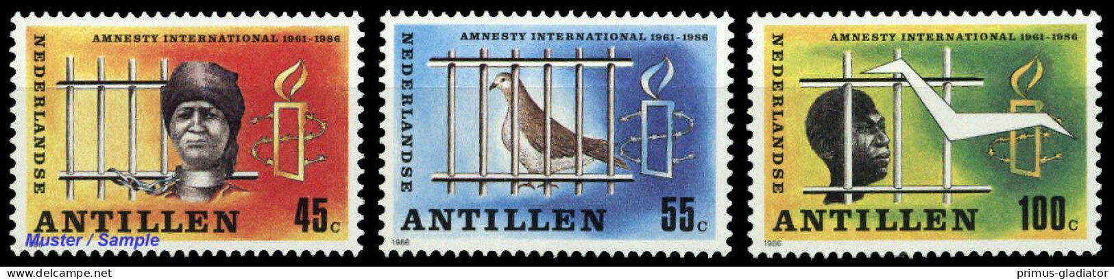 1986, Niederländische Antillen, 589-91, ** - Antilles